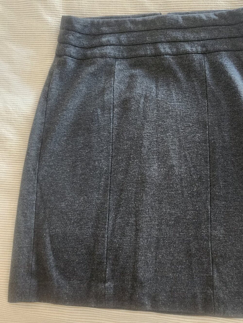 CAbi Miranda Pencil Ponte Knit Rayon Zip Mini Skirt